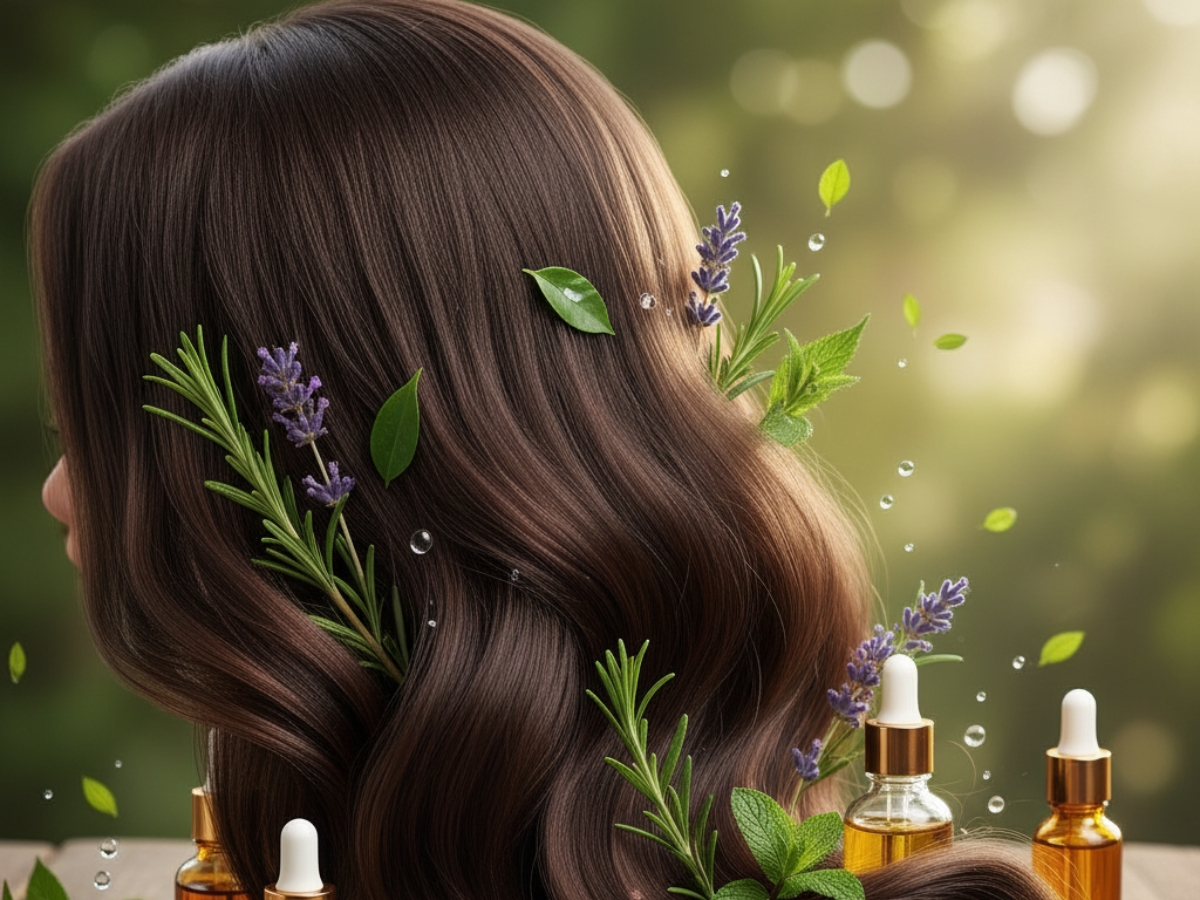 Herbal Hair Secrets ebook cover — natural oils and herbal remedies for thicker, shinier hair
