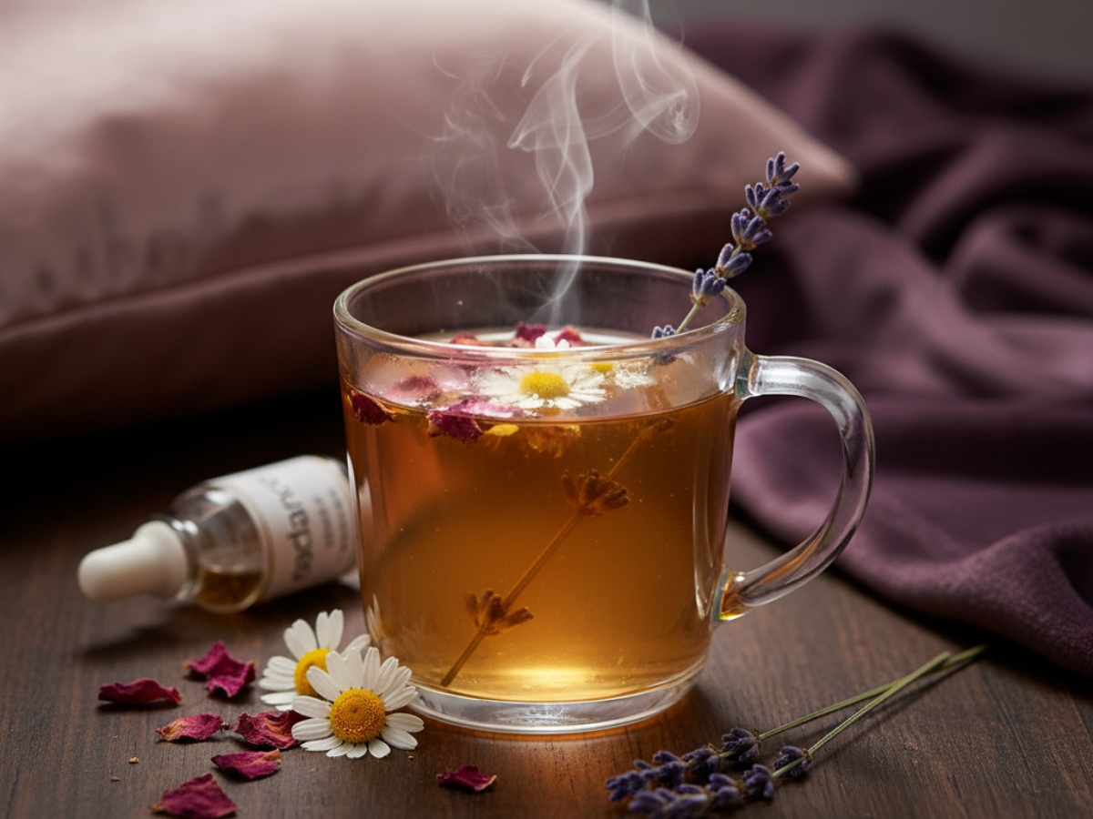 Night Drinks for Radiant Skin ebook cover — herbal bedtime elixirs for glowing skin and better sleep